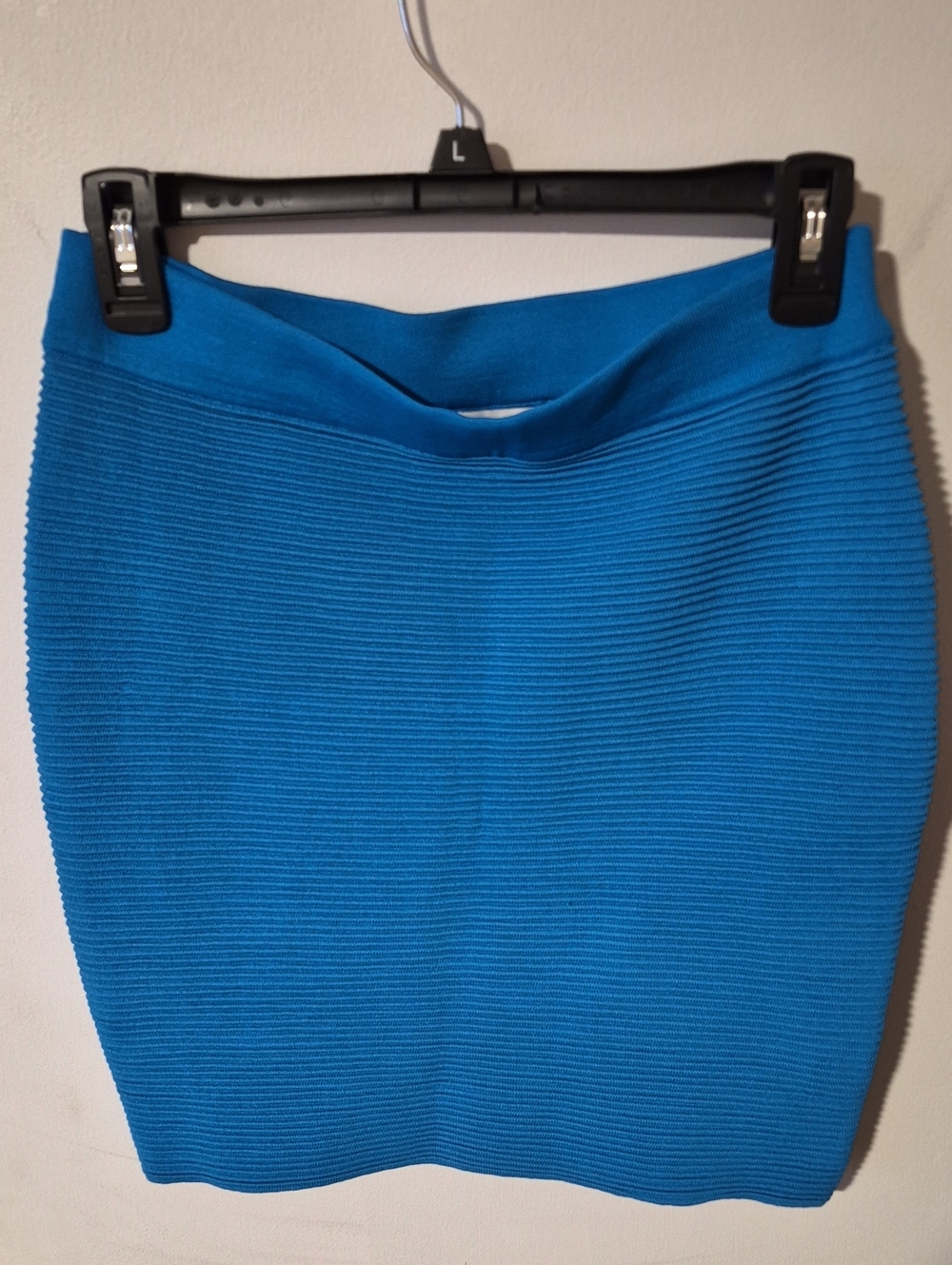 Fashion Nova Vibrant Blue Ribbed Pencil Skirt